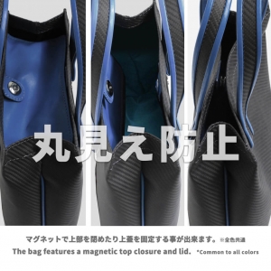 【銀座HIKO限定】(全3色) A4サイズトートバッグ カーボンファイバー カーフレザー
